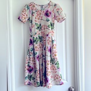 Lularoe floral dress with zipper and pockets - size XS